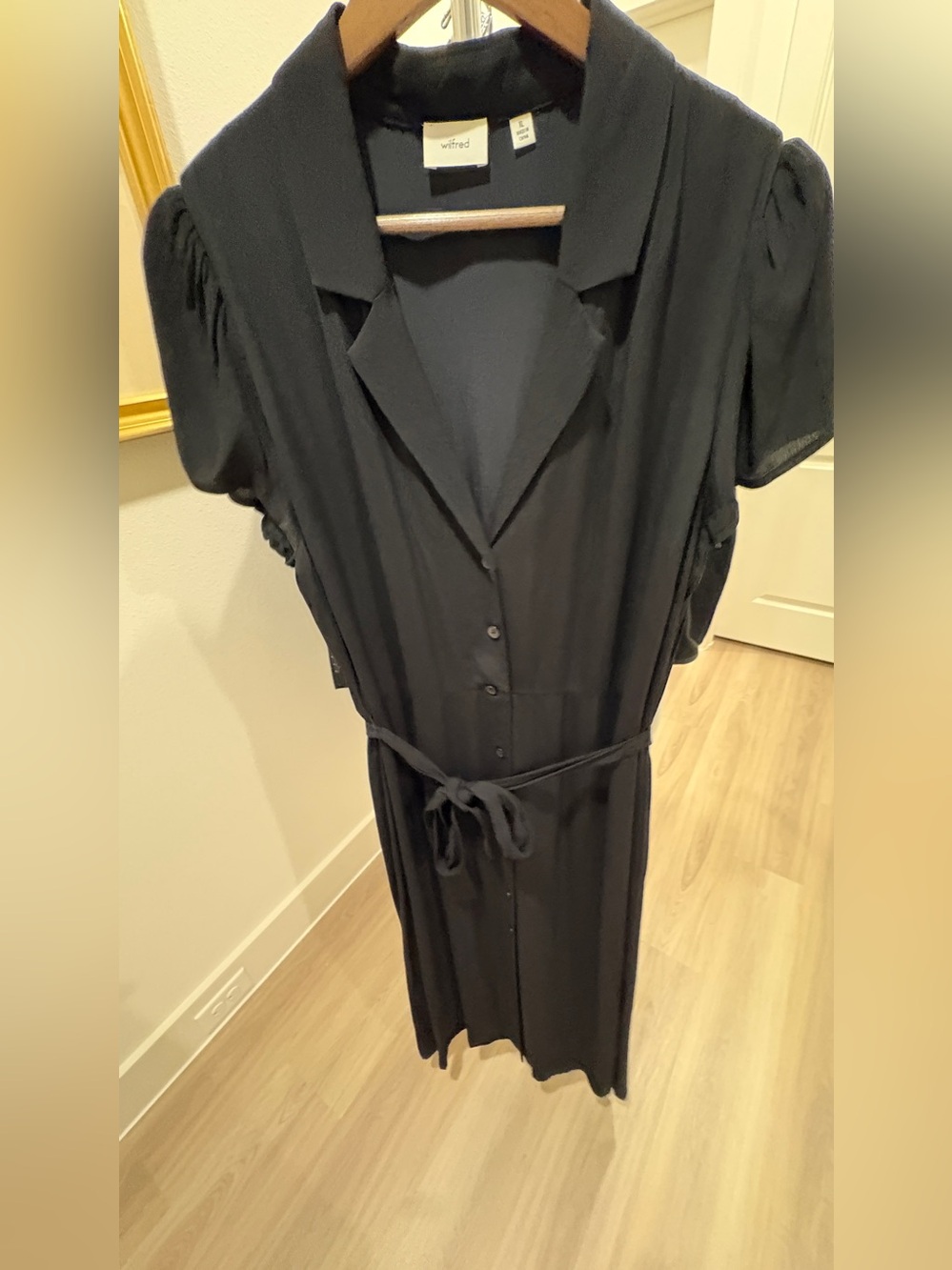 Aritzia Wilfred Shirt Dress Black XL
